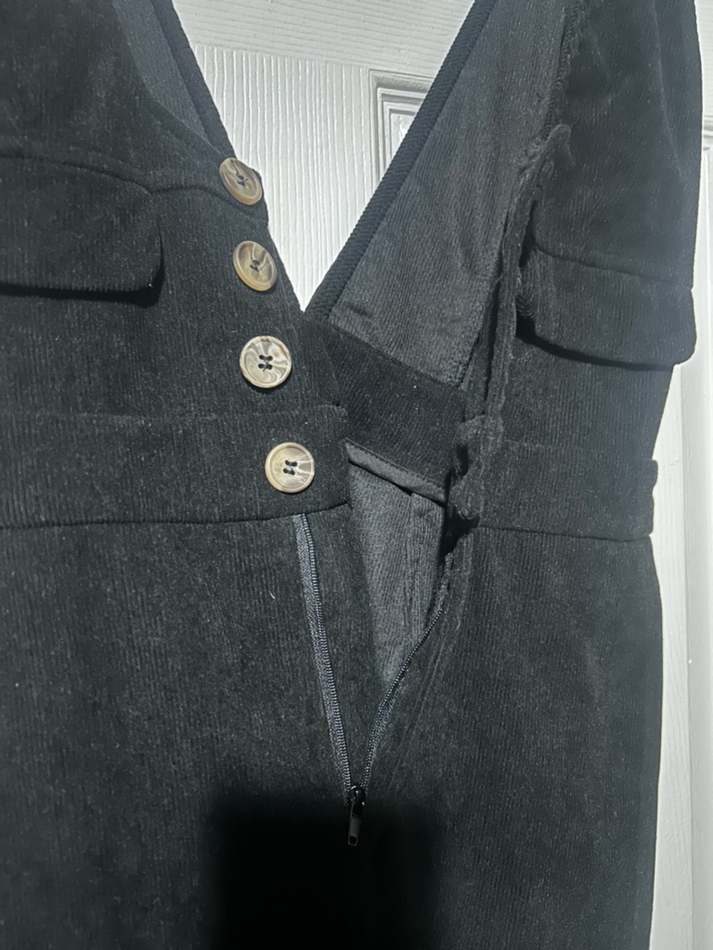 XS Cider Black Corduroy Jumpsuit - Picture 5 of 12